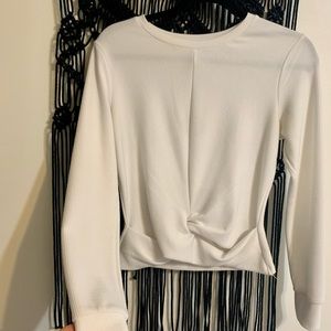 White Knot Detail Long Sleeve